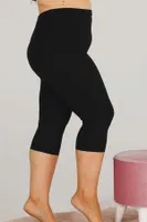 Siyah Büyük Beden Kapri Tayt Lady 1107 Siyah farklı açı