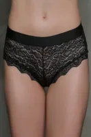 Siyah Dantel Slip Külot Moonlight 3007 Siyah detay görünüm