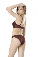 Soft Cup Straplez Sütyen Takım Fabony 4030 Bordo görsel 7