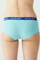 Şort 3 Lü Paket US. POLO ASSN. 66115 Açık Pembe-Gri Melanj-Mint görsel 9
