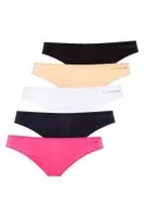 Us Polo 67006 5'li Kıl Lastikli Slip Siyah-Beyaz-Ten-Somon-Kırmızı detay görünüm