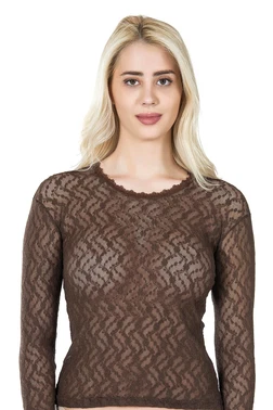 Derya Kurşun Uzun Kol Dantelli Kadın Tişört Derya Kurşun 279