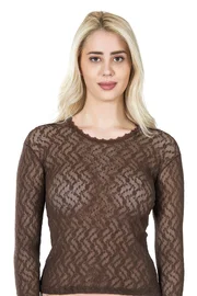 Derya Kurşun Uzun Kol Dantelli Kadın Tişört Derya Kurşun 279