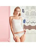 İnce Askılı Atlet Slip Takım Anıl 9536 Ekru detay görünüm