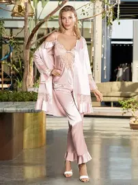 Nurteks 3 lü Saten Pijama Takım Nurteks 5970