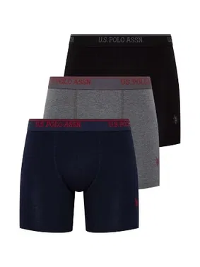Us. POLO Assn. 3 Lü Uzun Paçalı U.S. Polo Assn. Boxer 80454 - Alternatif Görünüm