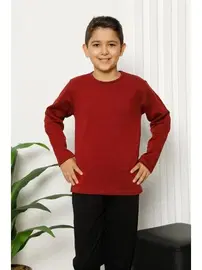 Akbeniz Akbeniz Çocuk Pamuk Uzun Kollu Pijama Takımı 4612