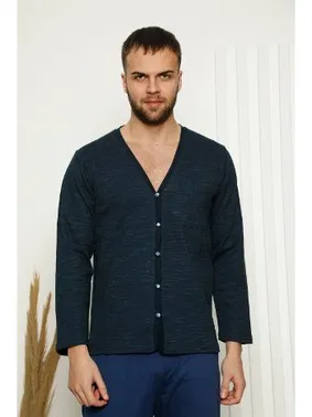 Akbeniz Akbeniz Erkek Önden Düğmeli Cepli Uzun Kollu Pijama Takımı 6768