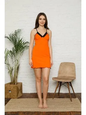 Akbeniz İp Askılı Penye Gecelik Akbeniz 395 - Alternatif Görünüm