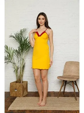 Akbeniz İp Askılı Penye Gecelik Akbeniz 396 - Alternatif Görünüm