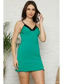 Akbeniz İp Askılı Penye Gecelik Akbeniz 398