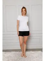 Akbeniz Kadın Penye Boxer 5870 Siyah detay görünüm