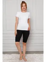 Akbeniz Microfiber Diz Üstü Tayt 5867 Siyah