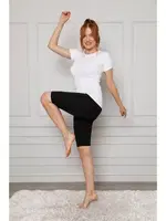 Akbeniz Microfiber Diz Üstü Tayt 5867 Siyah detay görünüm