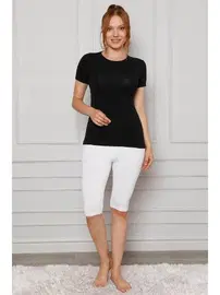 Akbeniz Akbeniz Penye Likralı Diz Üstü Tayt 5872P