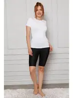 Akbeniz Penye Likralı Diz Üstü Tayt 5876P Siyah