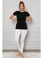 Akbeniz Penye Likralı Tayt 5877P Beyaz