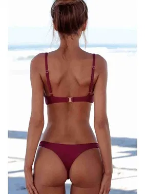 Angelsin Angelsin Bikini Tek Üst Bordo - Alternatif Görünüm