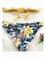 Angelsin Çiçekli Bikini Alt Çok Renkli Çok Renkli detay görünüm