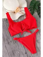 Angelsin Kırmızı Bikini Alt Kırmızı Kırmızı farklı açı