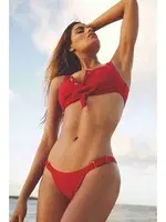 Angelsin Kırmızı Bikini Alt Kırmızı Kırmızı görsel 4