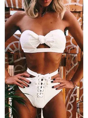 Angelsin Angelsin Özel Tasarım Bikini Üst Beyaz