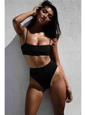 Angelsin Angelsin Şık Bikini üst Siyah - Alternatif Görünüm