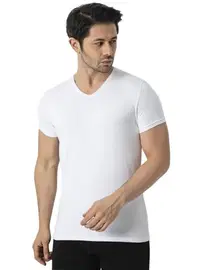 Lüx DRM Bambu Kısa Kollu V Yaka Fanila Atlet Lüx DRM 3905