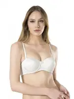 Basic Straplez Dolu Cup Tek Sütyen Fabony 3010 Ekru farklı açı