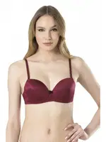 Basic Yanı Kesik Dolu Cup Sütyen Fabony 3000 Bordo farklı açı