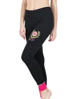 Baskılı Yüksek Bel Kadın Tayt Derya Kurşun 0538 Siyah farklı açı