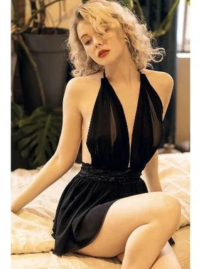 NightLight Bel Dekolteli Fantezi Tül Gecelik Night Light 3286