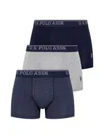 Bel Lastiği Baskılı 3lü Kısa Paça Boxer U.S. Polo Assn. 80263 Görsel