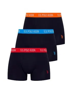 Us. POLO Assn. Bel Lastiği Renkli Kısa Paça 3lü Boxer U.S. Polo Assn. 80253 - Alternatif Görünüm