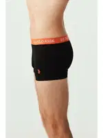 Bel Lastiği Renkli Kısa Paça 3lü Boxer U.S. Polo Assn. 80253 Siyah görsel 4