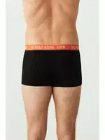 Bel Lastiği Renkli Kısa Paça 3lü Boxer U.S. Polo Assn. 80253 Siyah görsel 5