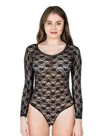 Derya Kurşun Bisiklet Yaka Dantelli Çıtçıtlı Kadın Body Derya Kurşun 327