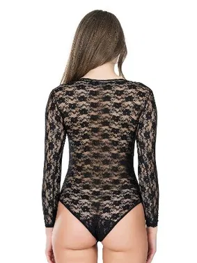 Derya Kurşun Bisiklet Yaka Dantelli Çıtçıtlı Kadın Body Derya Kurşun 327 - Alternatif Görünüm