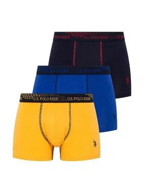 Us. POLO Assn. Biyeli Düşük Bel Renkli Boxer 3lü Paket U.S. Polo Assn. 80178