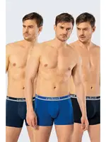 Cacharel Erkek 3lü Boxer Cacharel 1337 Lacivert-İndigo-Saks Görsel