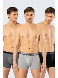 Cacharel Cacharek Erkek 3'lü Boxer Cacharel 1337/Siyah-Gri-Antrasit