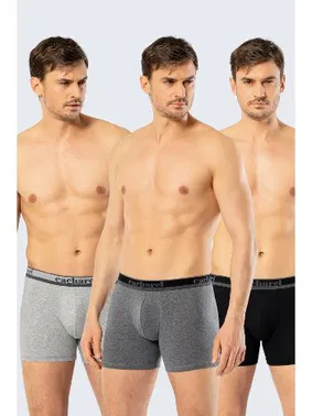 Cacharel Cacharel Erkek 3lü Boxer Cacharel 1338 Siyah-Gri-Antrasit