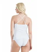 Çapraz Askılı Güpür Dantelli Atlet Külot Takım Derya Kurşun 080 Beyaz detay görünüm