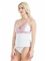 Çapraz Askılı Güpür Dantelli Atlet Külot Takım Derya Kurşun 080 Beyaz görsel 4