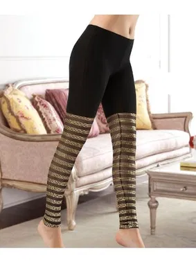 Derya Kurşun Çizgi Desenli Kadın Tayt Derya Kurşun 0511