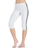 Çizgili Kadın Kapri Tayt Derya Kurşun 0534 Beyaz farklı açı