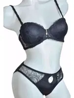 Daine Destekli Sütyen Külot Takım Le Jardin 5105 Siyah görsel 5