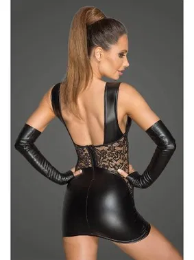 For Dreams Dantel Detaylı Fantazi Deri Elbise For Dreams 8285 - Alternatif Görünüm