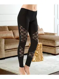 Derya Kurşun Dantel Detaylı Kadın Tayt Derya Kurşun 0513