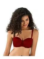 Dantel Kaplı Sotf Sütyen Fanetta Le Jardin 9350 Bordo farklı açı